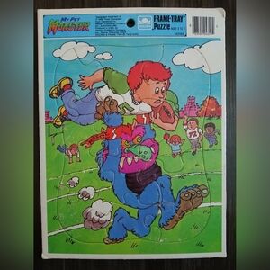 Vintage My Pet Monster Frame Tray Puzzle